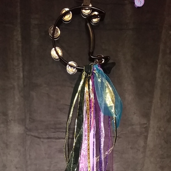 Gypsy Custom Moon Tambourine Ribbons/Beads - Picture 8 of 8
